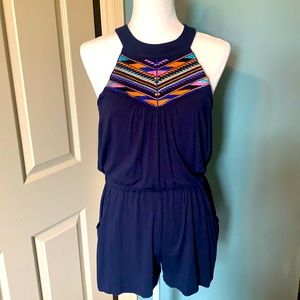 Romper with side pockets